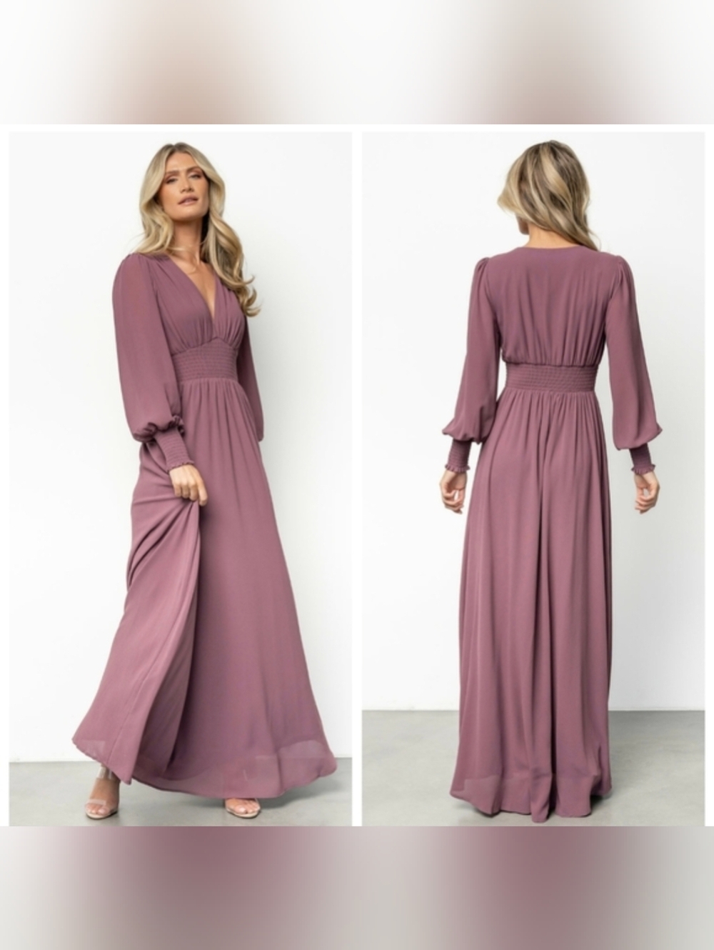 Baltic Born "Olivia" Maxi Dress in Mauve